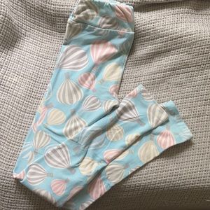 L/XL kids LuLaRoe leggings hot air balloons